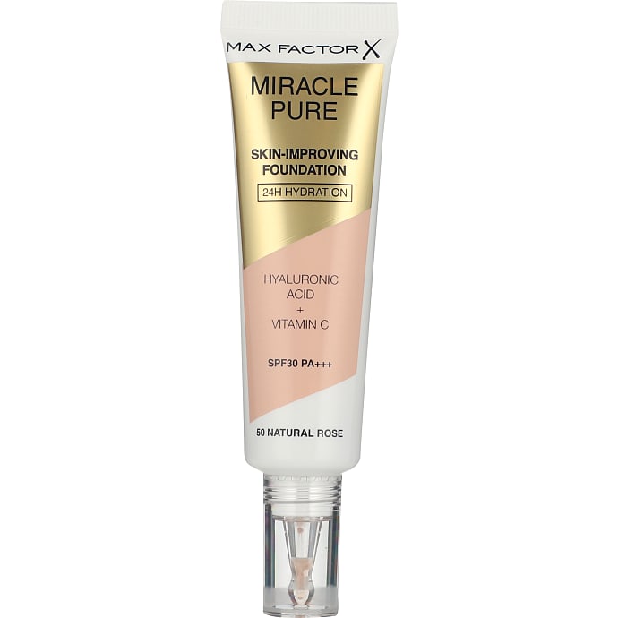 Skin Improving foundation 50 Natural Rose m. hyaluronsyre og C-vitamin m. SPF30