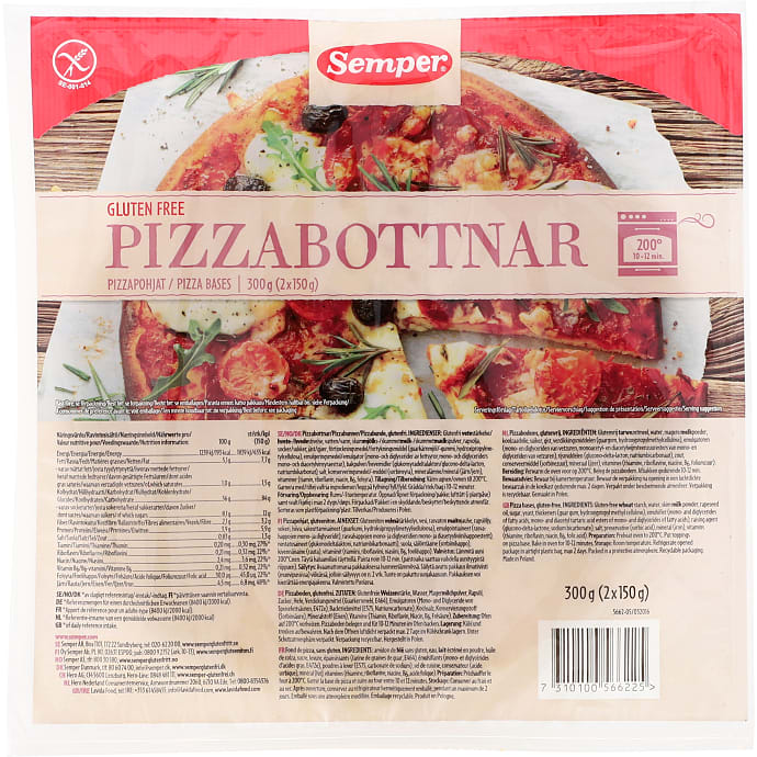 Pizzabunde glutenfri