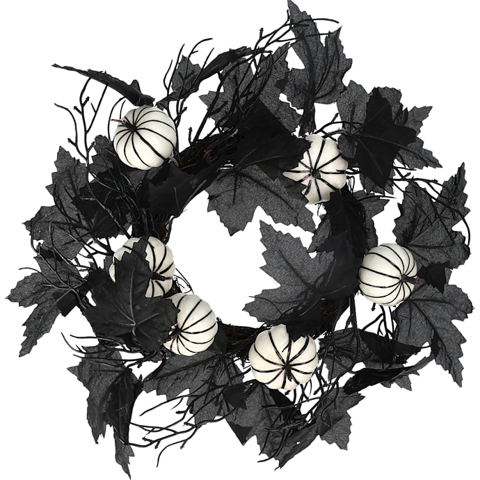 Halloween bladkrans - flere varianter - assorteret