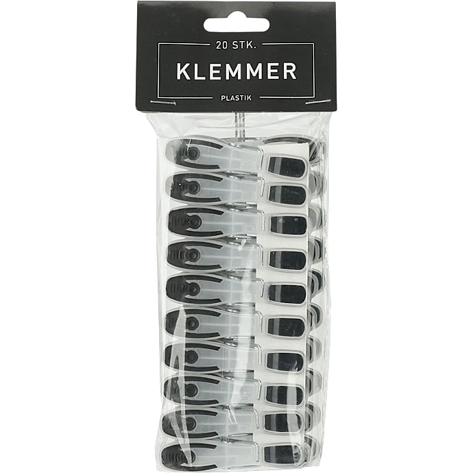 Tøjklemmer i plastik