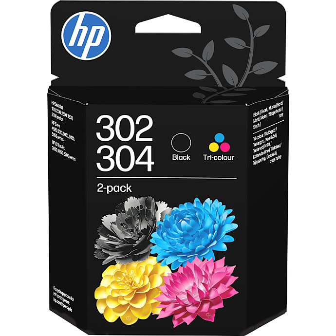 HP 302/304 blækpatron 2-pak - farve/sort