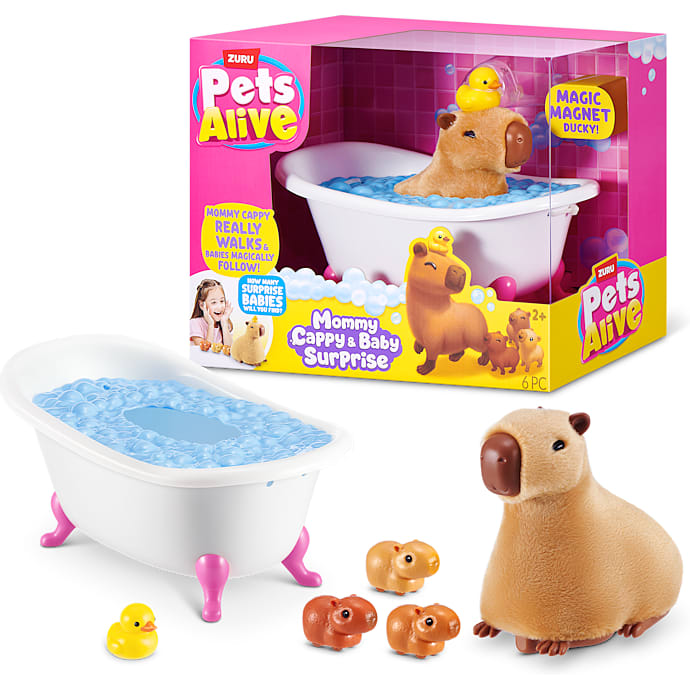 Pets Alive Mommy Capybara and Baby Surprise interaktiv bamse