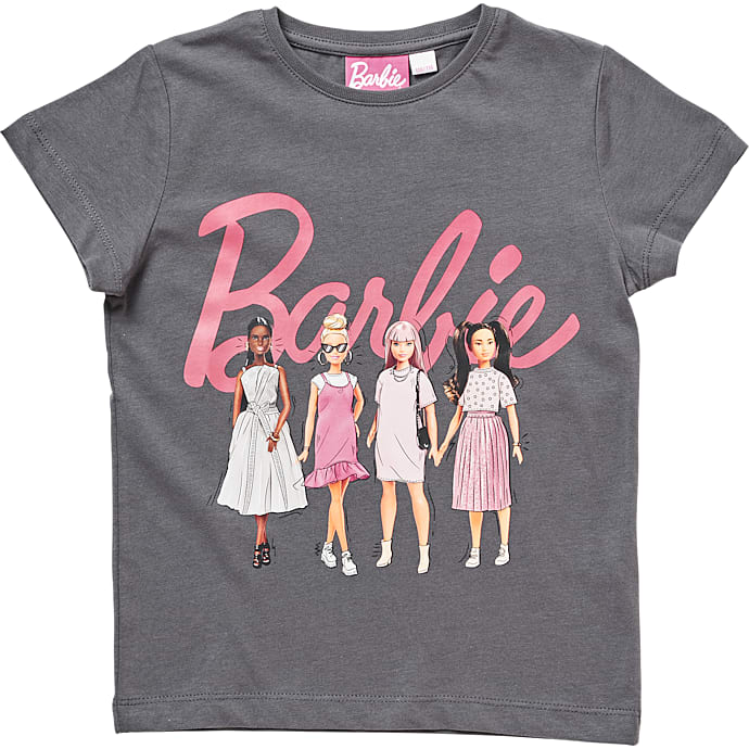 Barbie børne T-shirt str. 122/128 - multifarvet