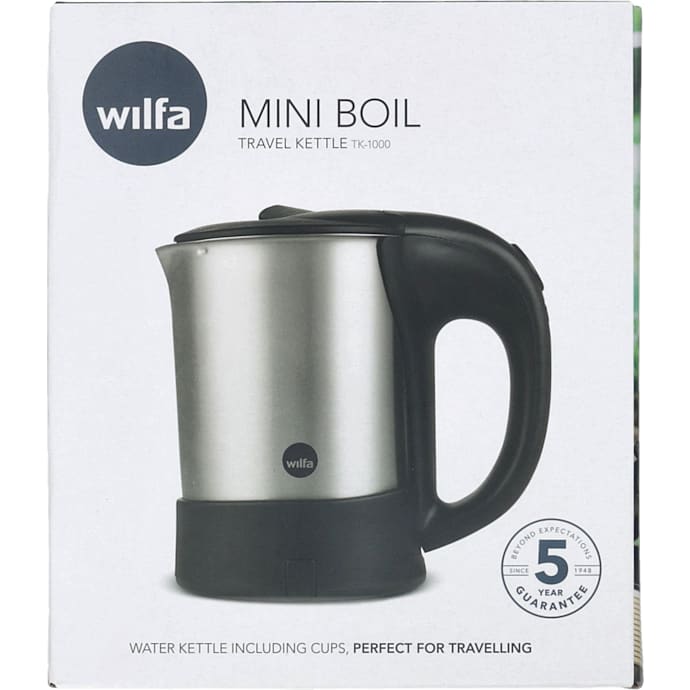 Wilfa rejseelkedel TK-1000 0,5 liter - sort/sølvfarvet