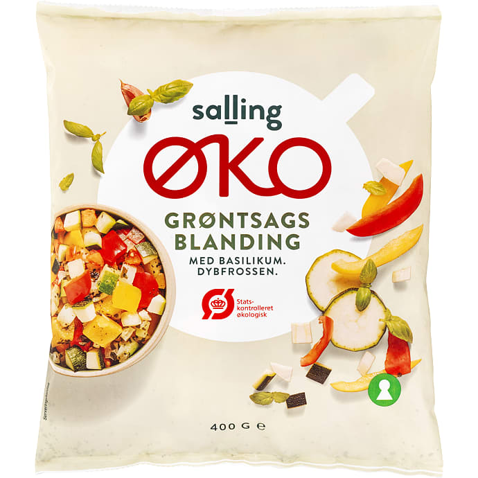 Grøntsagsblanding m. basilikum øko