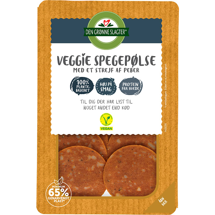 Vegetarpålæg i skiver m. peber