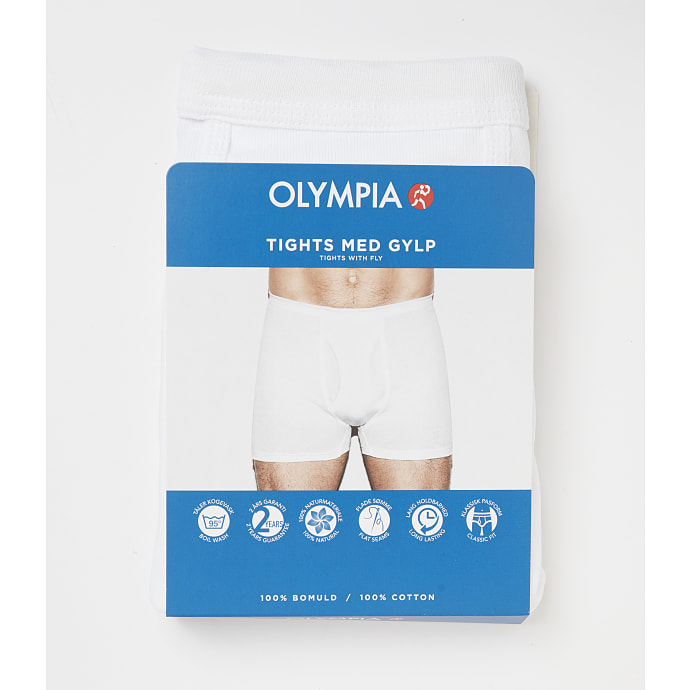 Olympia herre tights str. M - hvid