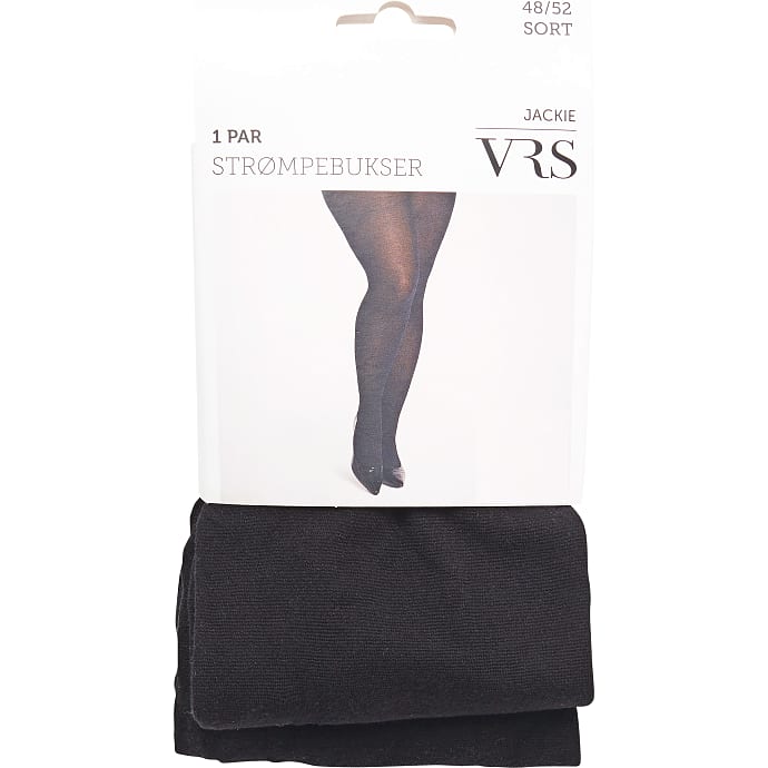 VRS strømpebukser bomuld str. 54/56 - sort