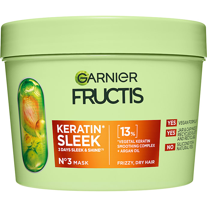 Keratin Sleek hårkur m. keratin og arganolie kruset og tørt hår