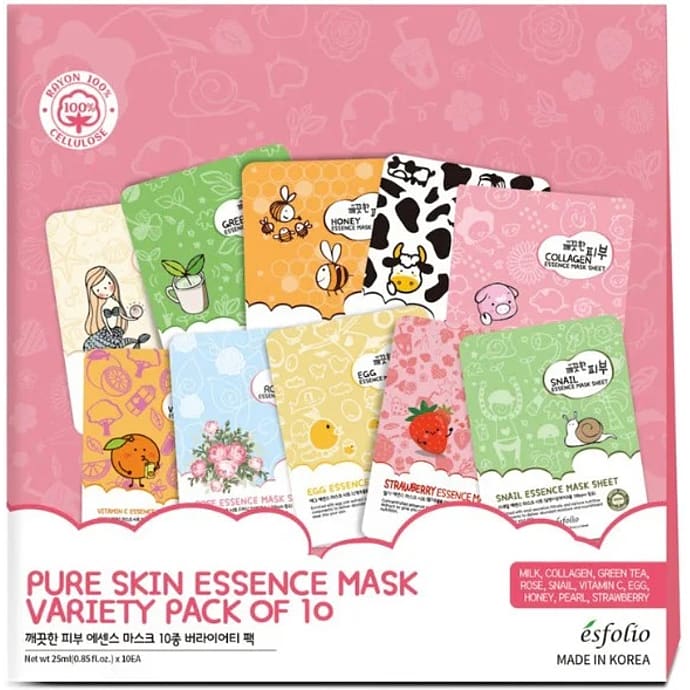 Esfolio Pure Skin gaveæske m. 10 ansigtsmasker