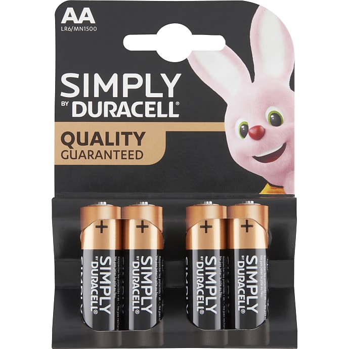 Duracell Simply AA Batterier 4-pak