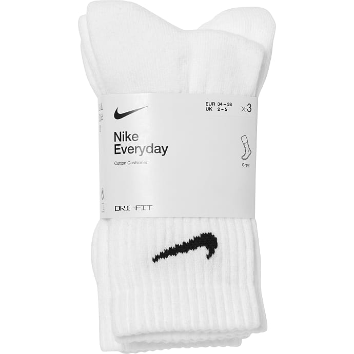 Nike 3-pak strømper str. 38/42 hvid