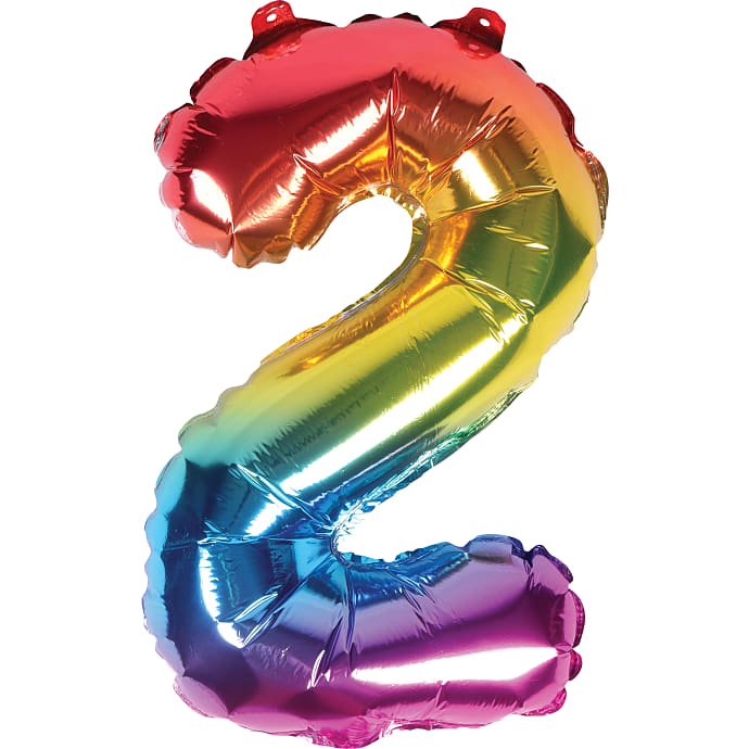 Salling Tal Folieballon Nr. 2 Rainbow