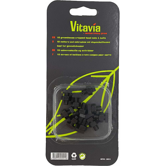 Vitavia Filede Bolte og Møtrikker Sort