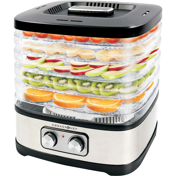 Køkkenchef dehydrator - sølvfarvet/sort