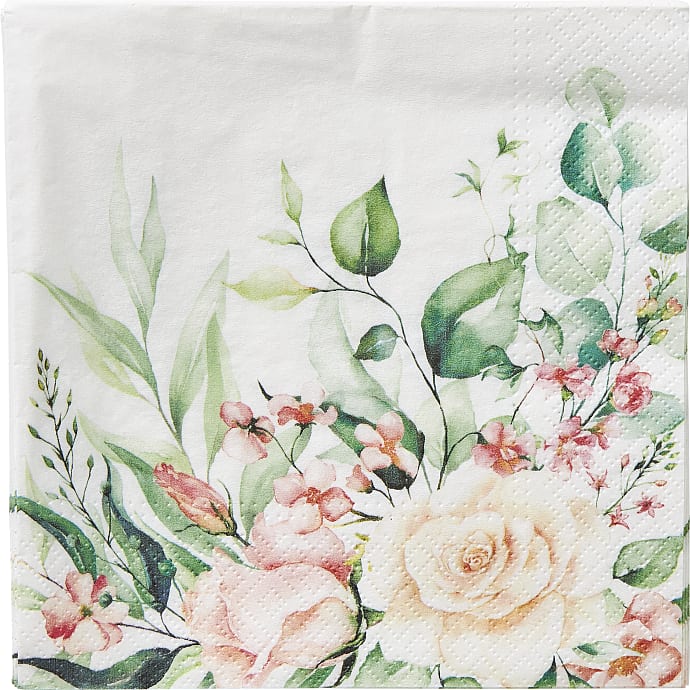 Mønstrede servietter 33x33 cm 20-pak – produktbillede
