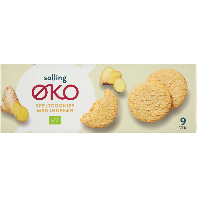 Cookies m. spelt og ingefær øko