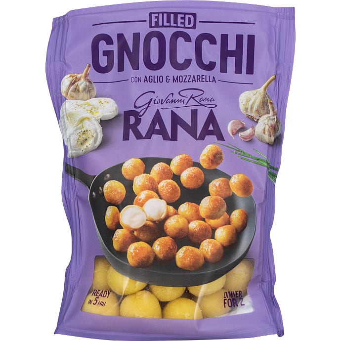 Gnocchi m. hvidløg og mozzarella