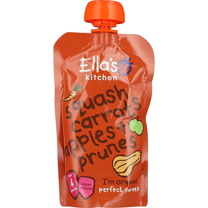 Mos m. butternut squash, gulerod, æble og svesker fra 4 mdr. øko