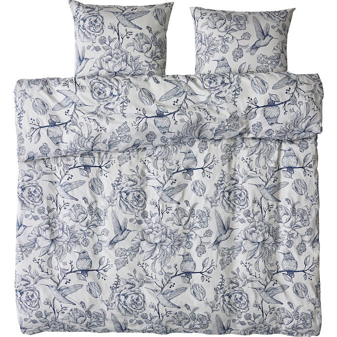MAISON sengetøj 200x220 cm - romantic garden blå