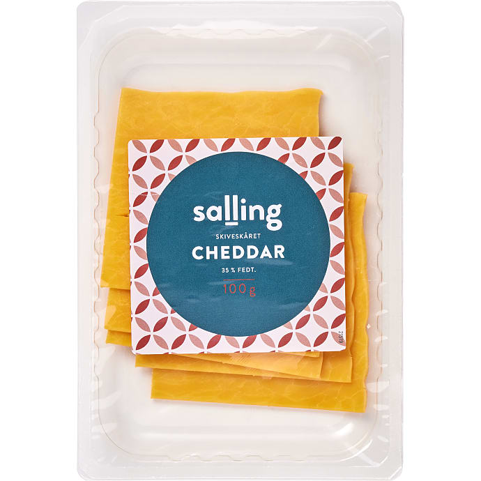 Salling Cheddar i Skiver 35% Fedt 100 g