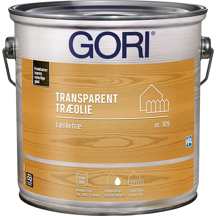 Gori 109 transparent træolie lærketræ 2,5 liter