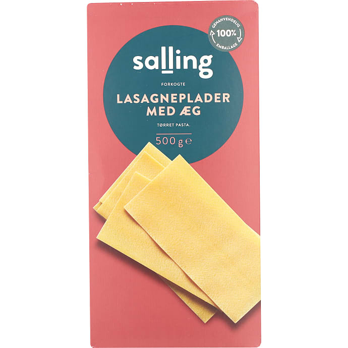 Lasagneplader m. æg forkogt