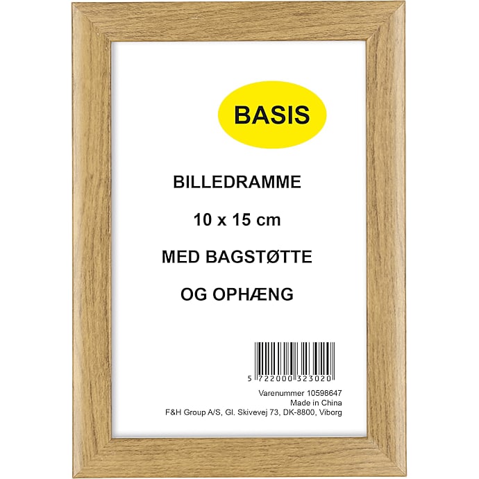 Ramme i egetræslook - 10x15 cm