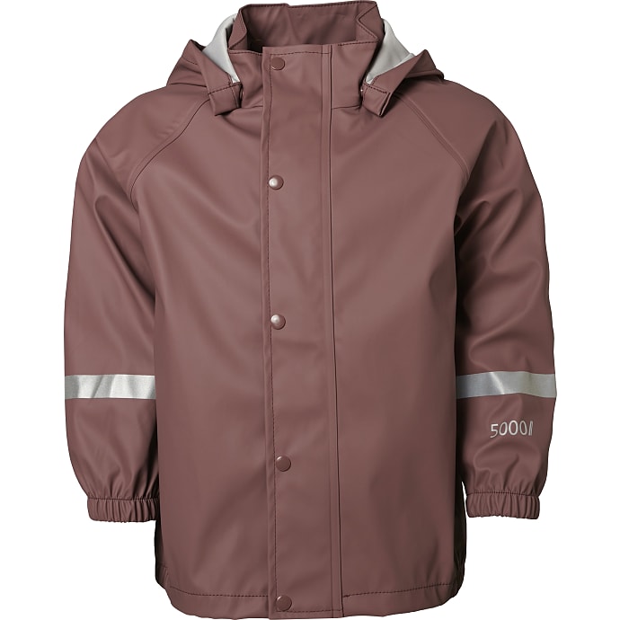 Basecamp børne regnjakke str. 122 - mørkerosa