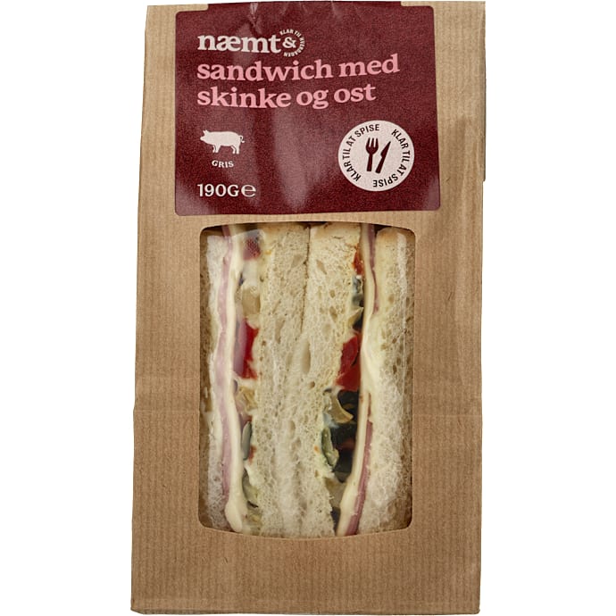 Næmt Sandwich med Skinke og Ost
