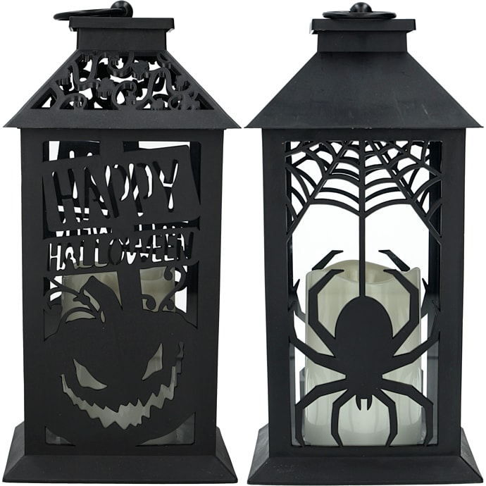 Halloween LED lanterne - flere varianter - assorteret