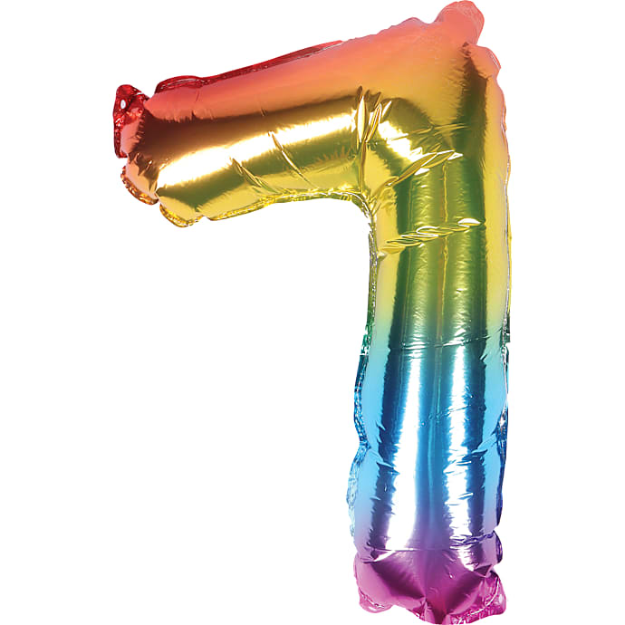 Salling Tal Folieballon nr. 7 Rainbow