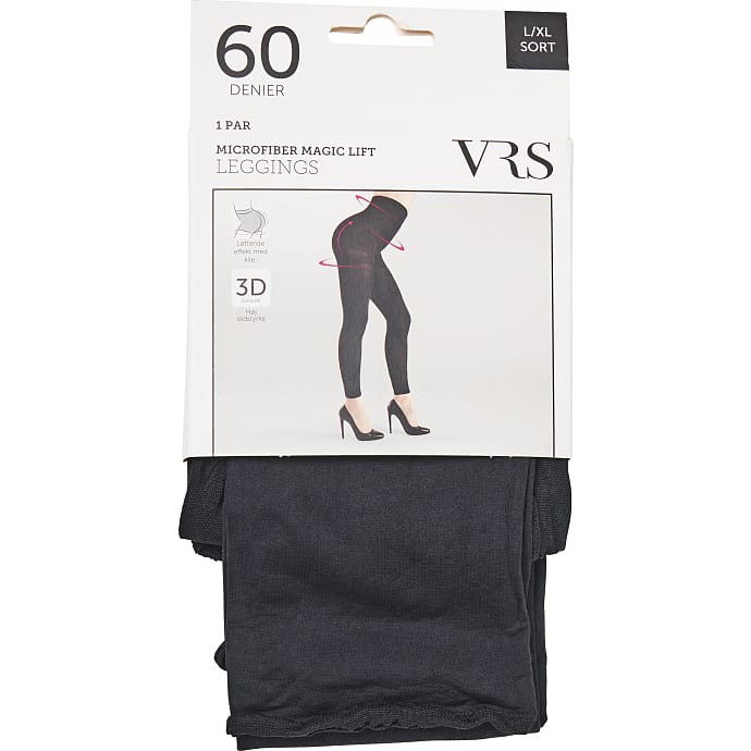 VRS Woman Leggings Magic Lift Microfiber Str. L/XL Sort