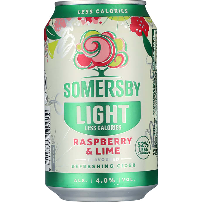 Cider m. hindbær- og limesmag