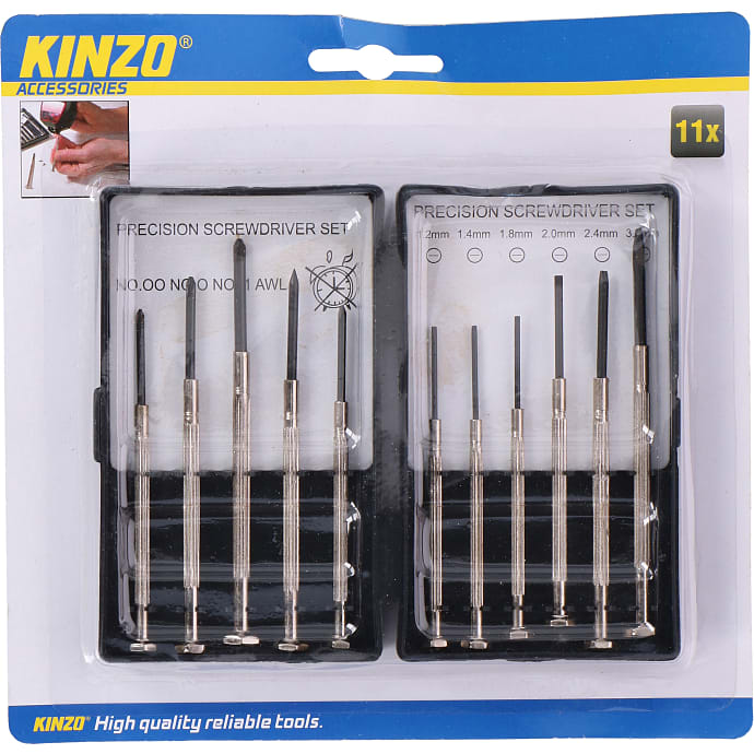 Kinzo præcisionsskruetrækkersæt 11 dele