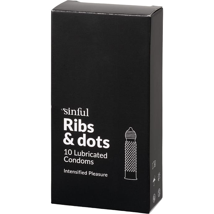 Sinful Ribs & Dots kondomer 10 stk