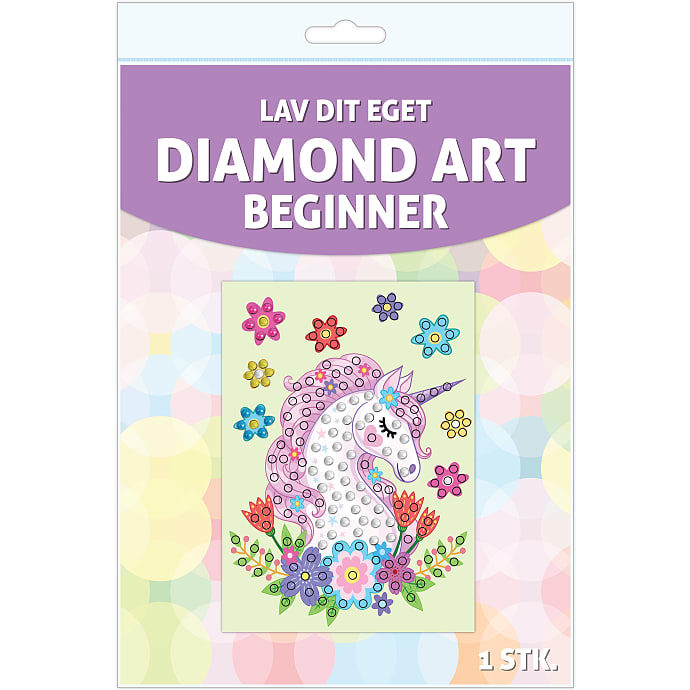 Diamond art beginner enhjørning