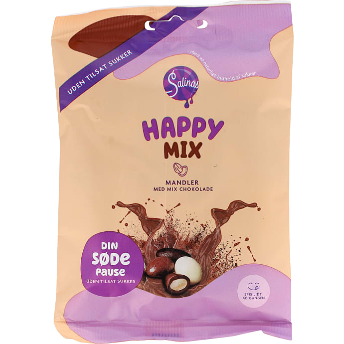 Chokoladekugler m. mandler u. tilsat sukker