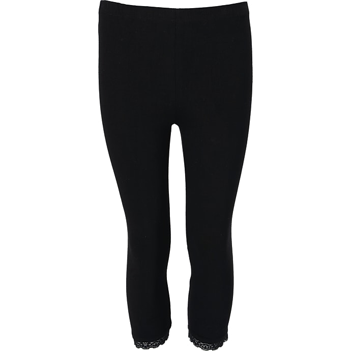 VRS Teen Capri Leggings med blondekant Sort