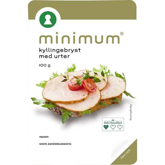 Minimum Kyllingebryst i skiver m. urter 100 g