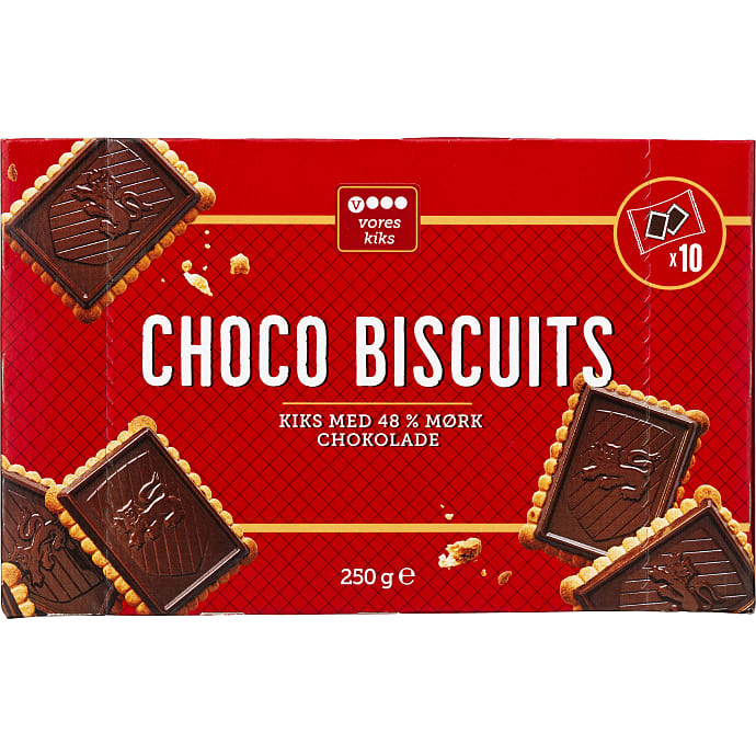 Vores Kiks med mørk chokoladeovertræk