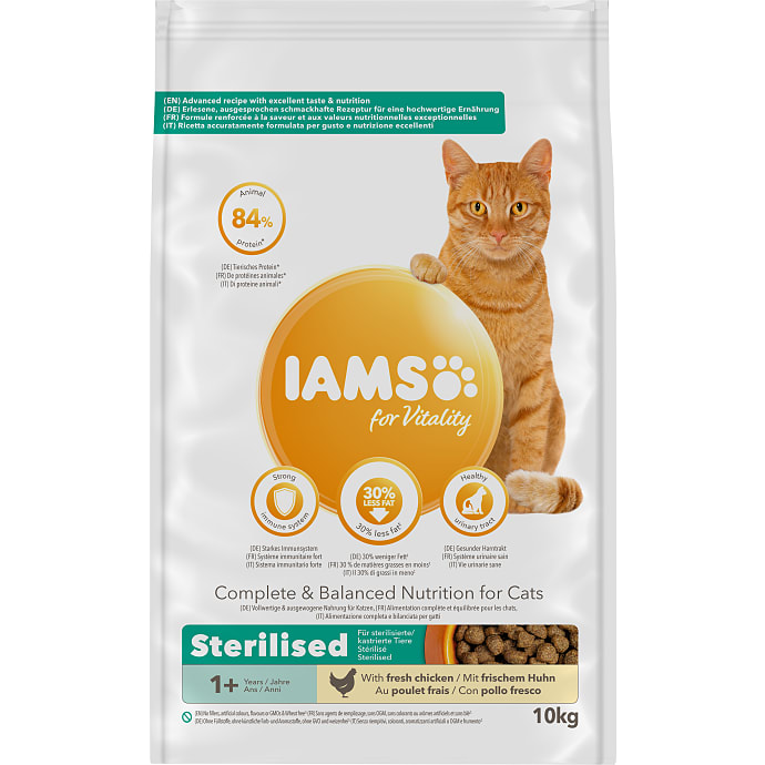 IAMS Tørfoder Steriliserede Katte Kylling
