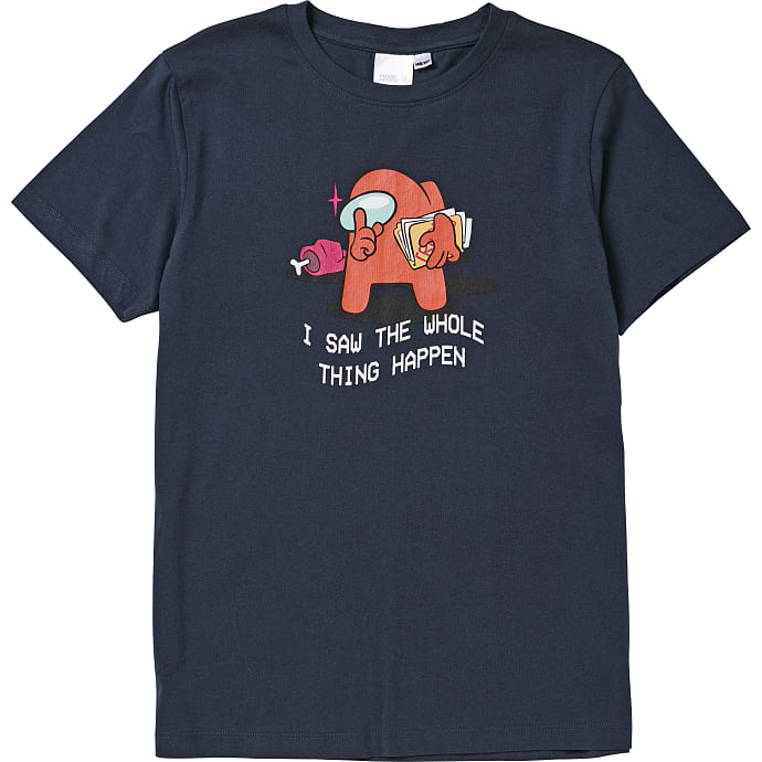 Among Us T-shirt str. 134/140 - sort