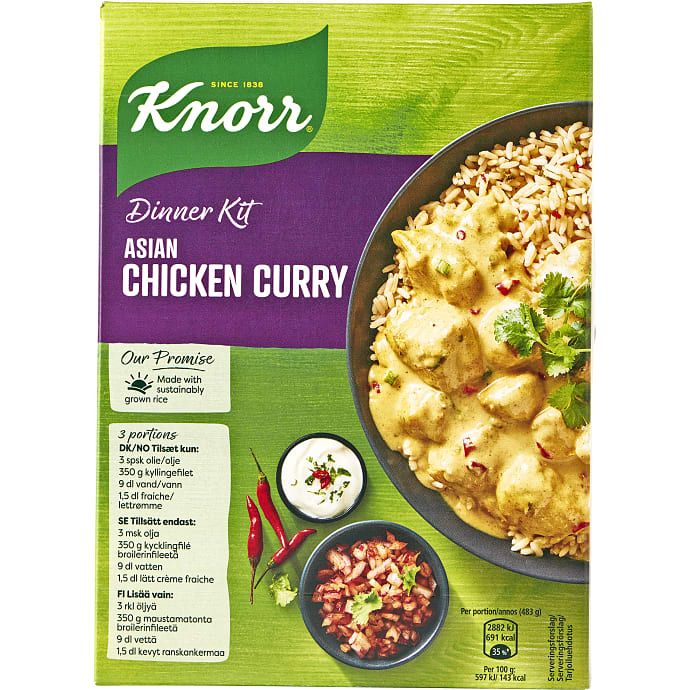 Knorr Kylling i karry dinner kit 321 g