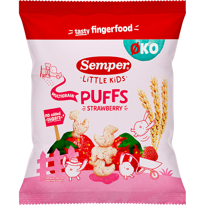 Majssnacks m. jordbær øko