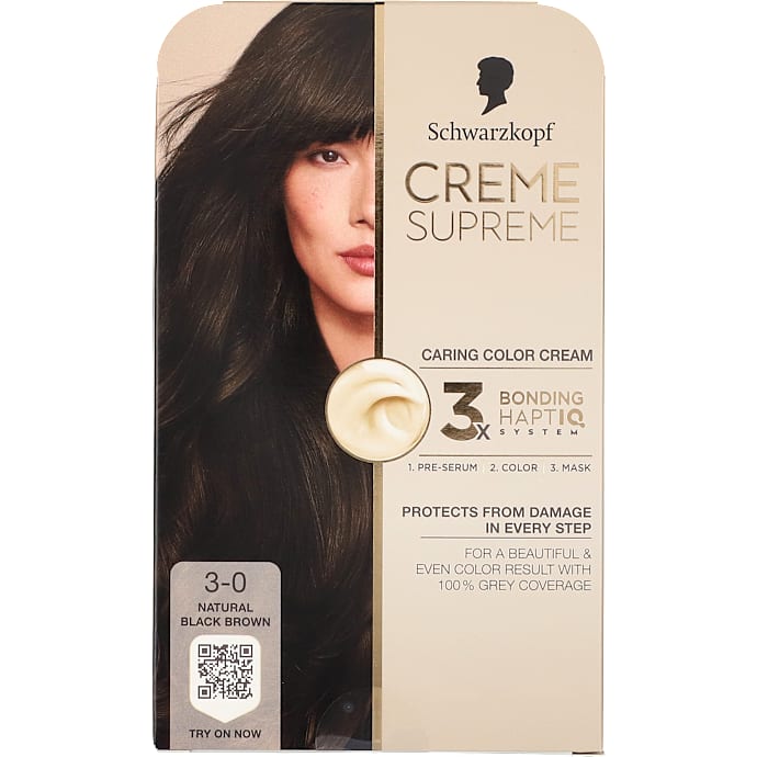 Schwarzkopf Permanent hårfarve 3-0 Natural Black Brown