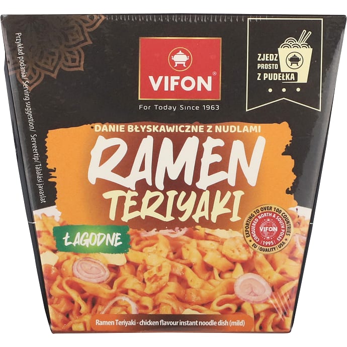 Instant kopnudler m. kylling teriyaki smag
