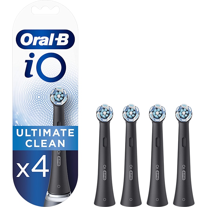 Oral-B iO Ultimate Clean Tandbørstehoveder 4-pak Sort
