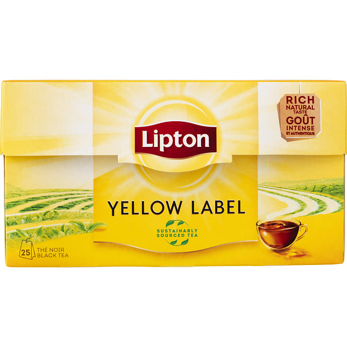 Lipton Yellow Label sort te 25 stk