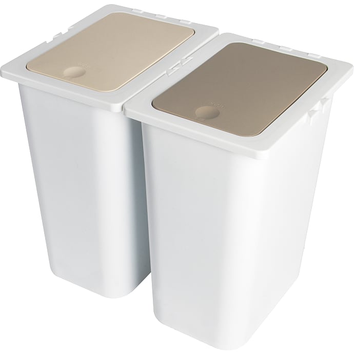 Køkkenchef affaldsspande m/låg - 2-sæt (13L)